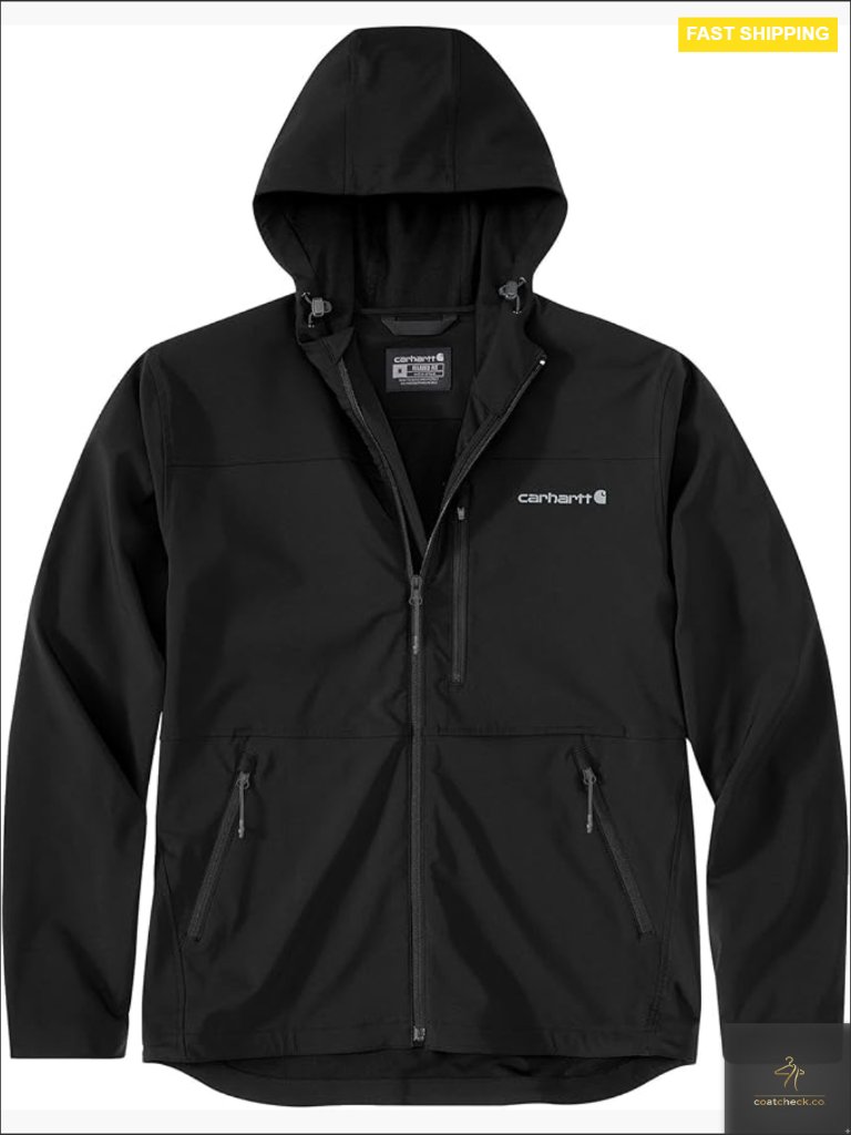 Relaxed Fit Utility Jacket Water Repellent Stretch Fabric Work Outerwear Classic